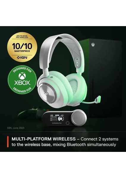 Arctis Nova Pro Kablosuz Multi-Sistem Gaming Kulaklık Xbox White