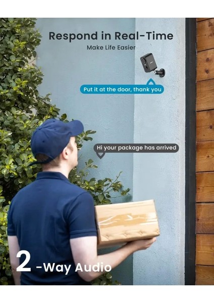 Kablosuz Pille Çalışan Wifi Güvenlik Kamerası Black 2 Pack Cam fırsatları