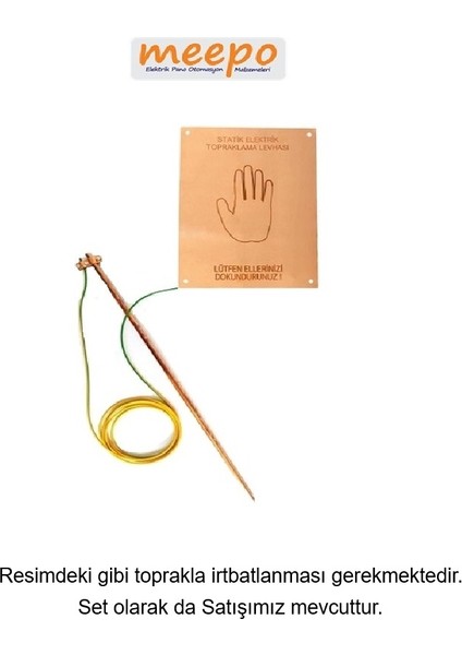 Statik Elektrik Topraklama Levhası 20*25 cm 1 mm (Elektrolitik Bakır Üzeri Lazer Kazıma)