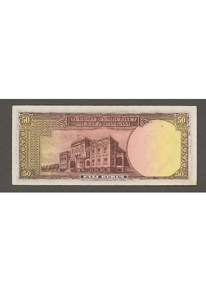 2. Emisyon 50 Kurus PICK#133 Unc (Serial B) *çil Banknot