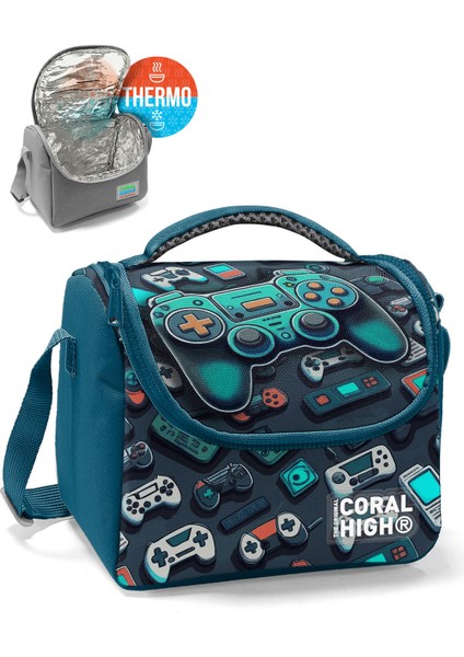 Nefti Gamer Desenli Thermo Beslenme Çantası 12784