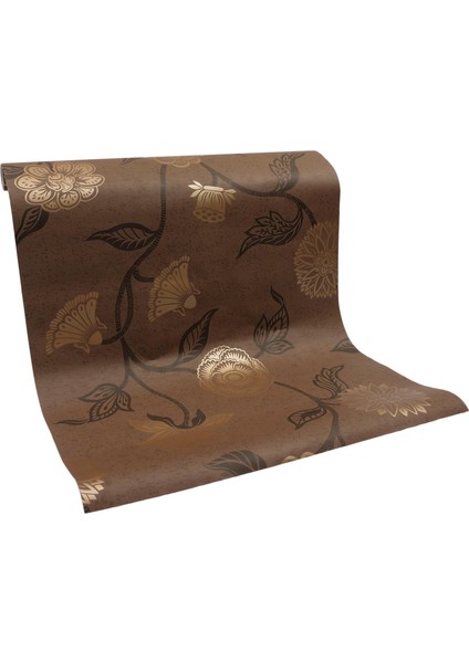 Duvar Kağıdı Sanatsal Desen Thibauth Tone On Tone Kahverengi