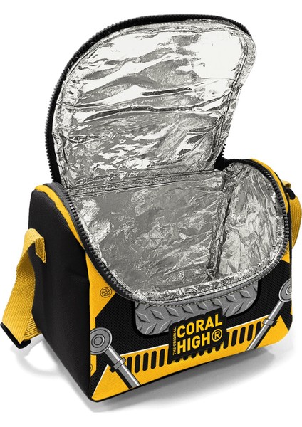 Kids Sarı Siyah Robot Desenli Thermo Beslenme Çantası 12785 fırsatları