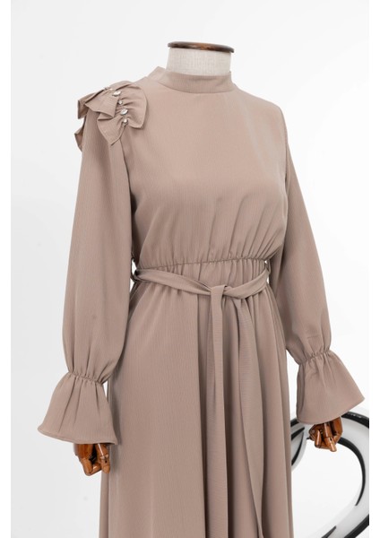 3016 Elbise - Bej modelleri