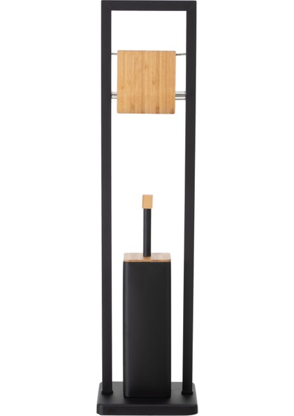 Boho Tuvalet Fırçalık&kağıtlık Siyah 20X20X80