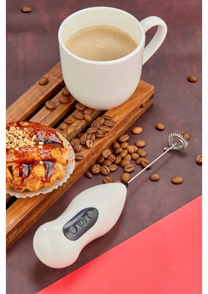 Elektrikli Süt ve Kahve Köpürtücü – Taşınabilir, Çift Hız Ayarlı, Paslanmaz Çelik Çırpıcı, Kahve, Latte, Cappuccino, Matcha ve Sıcak Çikolata Için Mükemmel Köpük