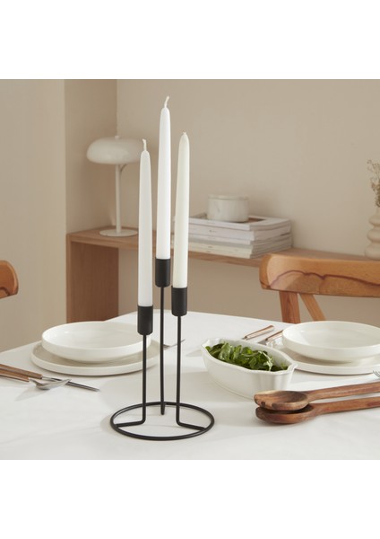 Siela 3'lü Şamdan Siyah