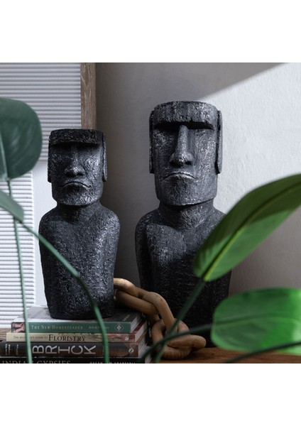 Moaı Statue Gri Biblo 12X18X44CM fiyatları