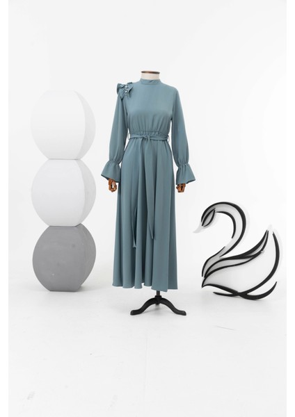 3016 Elbise - Mint