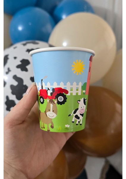 Çiftlik Tema Karton Bardak 8li fiyatları