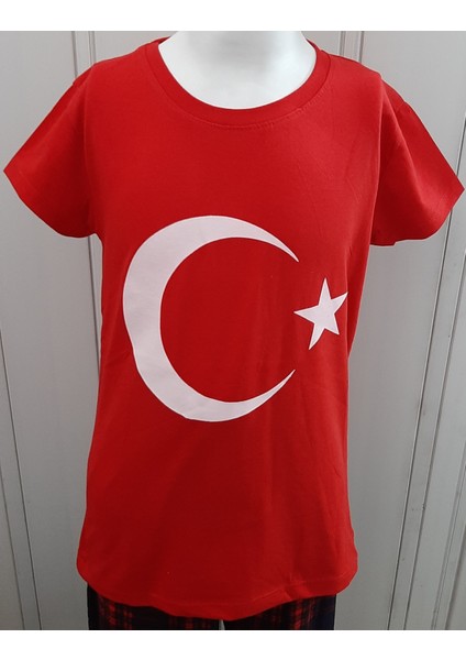 Atatürk ve Türk Bayrağı Baskılı Kız ve Erkek Çocuk T-Shirt 3'lü Paket fırsatları
