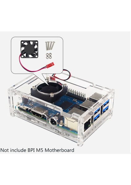 Banana Pi M5 Akrilik Kılıf Şeffaf Kabuk Için Soğutma Fanı ile -M5 Geliştirme Kurulu Koruyucu (Yurt Dışından) modelleri