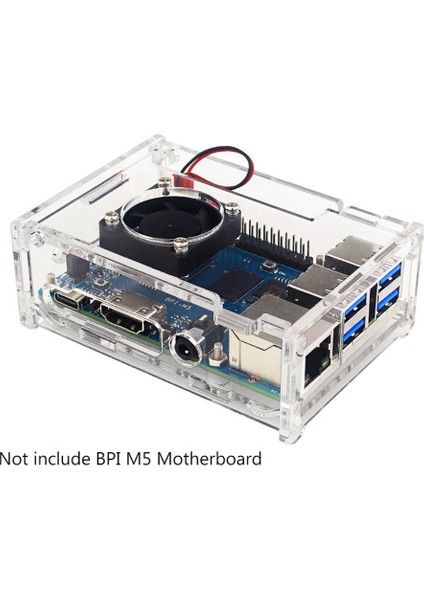 Banana Pi M5 Akrilik Kılıf Şeffaf Kabuk Için Soğutma Fanı ile -M5 Geliştirme Kurulu Koruyucu (Yurt Dışından) fırsatları