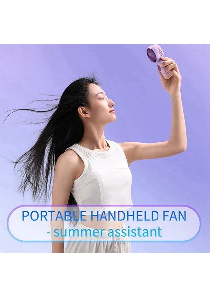 2 Paket Taşınabilir El Mini Fan, Seyahat / Kamp / Dış Mekan Için 3 Hız ile USB Şarj Edilebilir Kişisel Fan (Yurt Dışından)