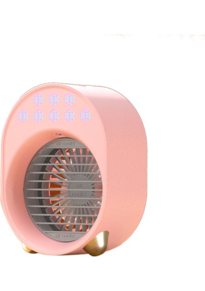Mini LED Klima Fanı 3 Hızlı USB Taşınabilir Soğutma Oturma Odası Ev Için, Pembe (Yurt Dışından)