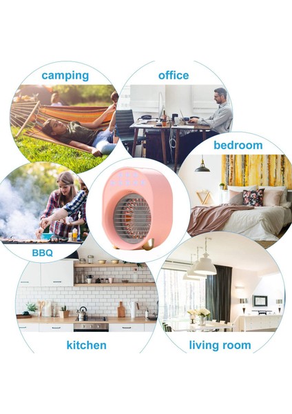 Mini LED Klima Fanı 3 Hızlı USB Taşınabilir Soğutma Oturma Odası Ev Için, Pembe (Yurt Dışından) fırsatları