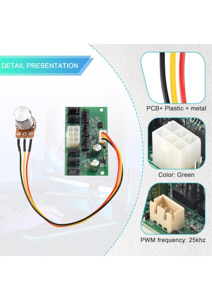 1 Adet Bilgisayar Kasası Madenci Fan Hız Kontrol Cihazı 8 Kanallı Hub Pwm Yüksek Güç Şiddetli DC12V (Yurt Dışından)