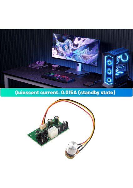1 Adet Bilgisayar Kasası Madenci Fan Hız Kontrol Cihazı 8 Kanallı Hub Pwm Yüksek Güç Şiddetli DC12V (Yurt Dışından)