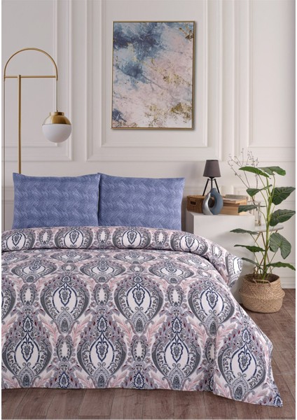 soren Çift Kişilik Pike Takımı 200 x 230 cm Morella Lacivert Pembe
