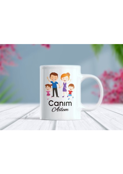 Canım Ailem Yazılı Kupa Bardak