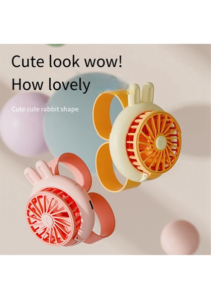 Bileklik Fanı 300MAH Çocuklar Mini Çok Işlevli Solunum Işığı ile Taşınabilir Saat Modeli Fan, Sarı (Yurt Dışından)