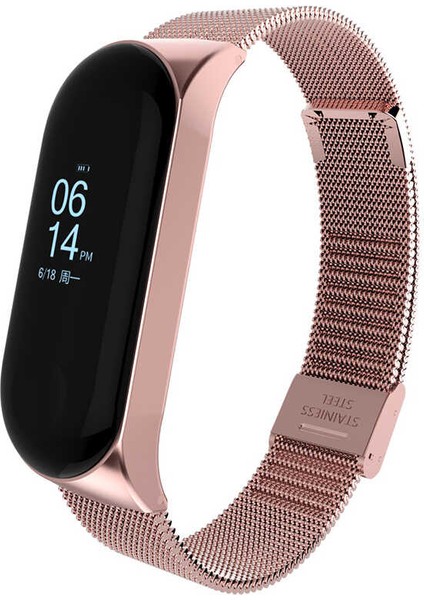 Xiaomi Mi Band 5 Uyumlu Krd-06 Metal Kordon Zore - SIYAH-8682314115407-NOİR53629