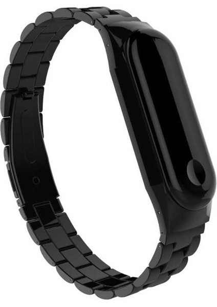 Xiaomi Mi Band 3 Uyumlu Krd-05 Metal Kordon Zore - SIYAH-8680436553718-NOİR33398