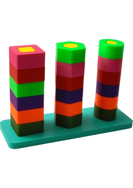 3D Montessori Eğitici Renkli Oyuncak