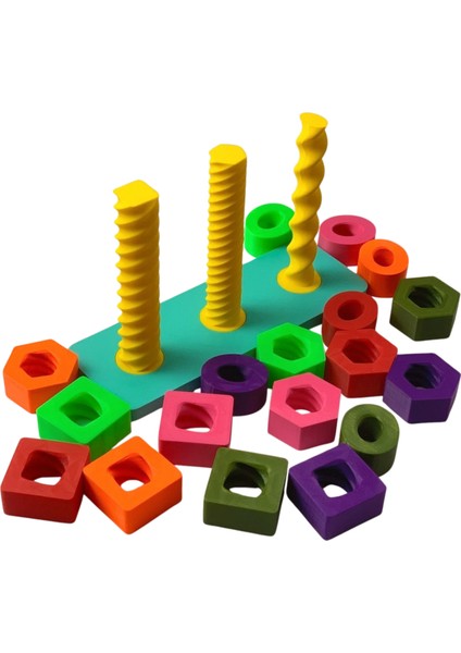 3D Montessori Eğitici Renkli Oyuncak modelleri