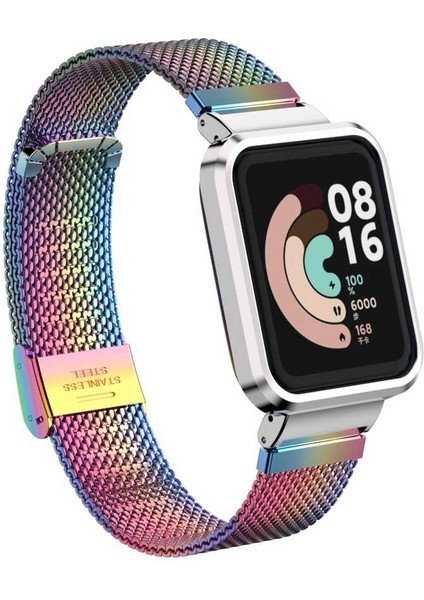 Xiaomi Redmi Watch (Mi Watch Lite) Uyumlu Krd-59 Metal Kordon Zore - COLORFUL-8680436421246-NOİR7155