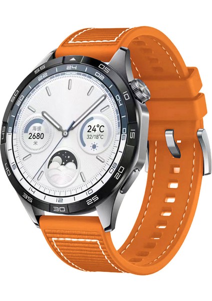 Huawei Gt2 46MM Uyumlu Zore - KRD-102 22MM Silikon KORDON-TURUNCU-8680436755761-NOİR99790