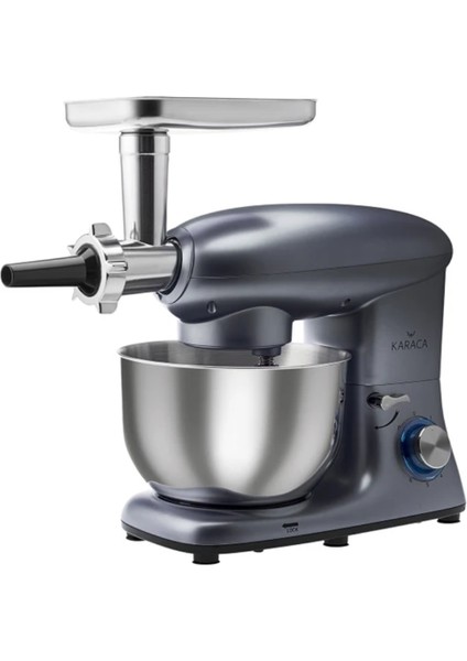 Multichef Stand Mikser 6 Kademeli Hız Ayarı Balon Çırpıcı Düz Karıştırıcı Hamur Kancası Mutfak Şefi 1900W 5,5 Lt (Kıyma Çekme /sucuk-Sosis/içli Köfte Aparatlı)