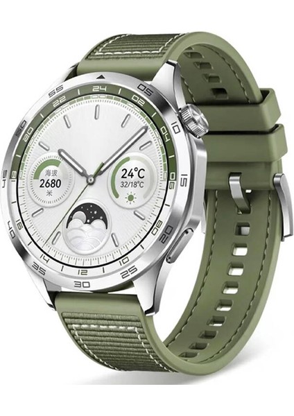 Huawei Gt2 46MM Uyumlu Zore - KRD-102 22MM Silikon KORDON-YEŞIL-8680436755730-NOİR99788