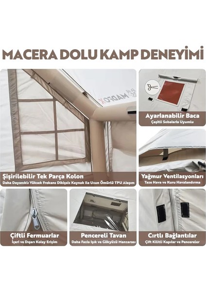 Madfox Bigless Şişme Çadır (Baca Çıkışlı)
