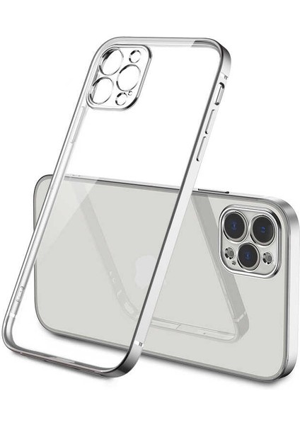 Apple iPhone 12 Pro Max Kılıf Zore Gbox KAPAK-GÜMÜŞ-8682314131933-NOİR56280