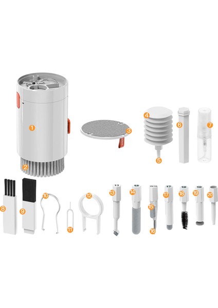 Zore Q20 20 In 1 Çok Fonksiyonlu Elektronik Cihaz Temizleme KITI-8680436716519-NOİR93283