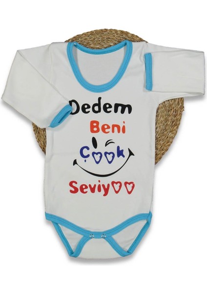 Unısex 1/36 Ay 40/1 Penye Uzun Kollu Dedem Yazılı