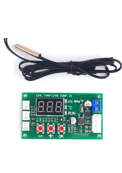 DC12-48V Dijital Dört Telli Pwm Fan Sıcaklık Kontrol Modülü 5A (Yurt Dışından)