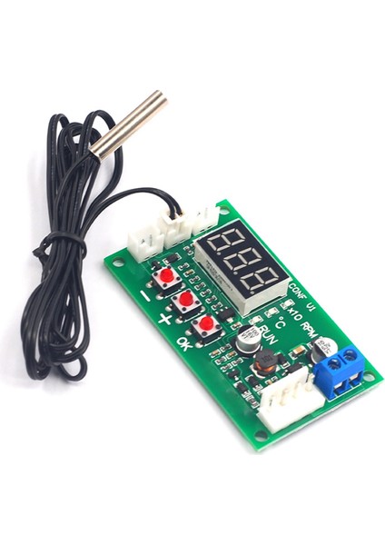 DC12-48V Dijital Dört Telli Pwm Fan Sıcaklık Kontrol Modülü 5A (Yurt Dışından)