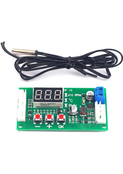 DC12-48V Dijital Dört Telli Pwm Fan Sıcaklık Kontrol Modülü 5A (Yurt Dışından)