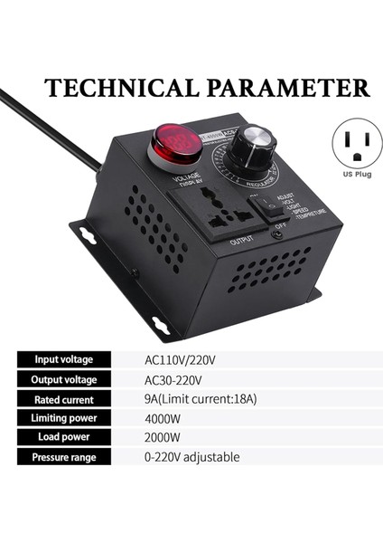 Ac Motor Hız Kontrol Cihazı, Değişken Fan Kontrol Cihazı, 120V Scr Voltaj Regülatörü Abd Tak (Yurt Dışından) modelleri