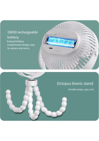 Açık Kamp Için Küçük Fan Taşınabilir Mini Ahtapot El Masaüstü USB Sessiz (Yurt Dışından) indirimleri
