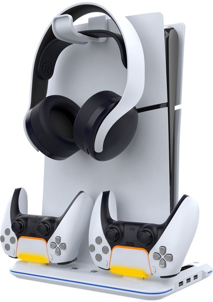 Rgb Işıklı Ince Fan Için Konsol Soğutma Yuvası Gamepad Tutucu Kulaklık Askısı (Yurt Dışından) fiyatları