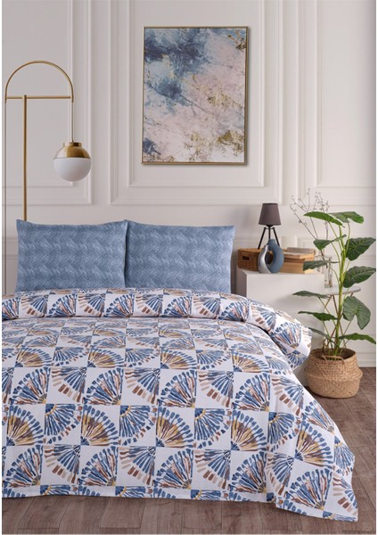 Soren Tek Kişilik Pike Takımı 160X230 cm Orient Bej Mavi