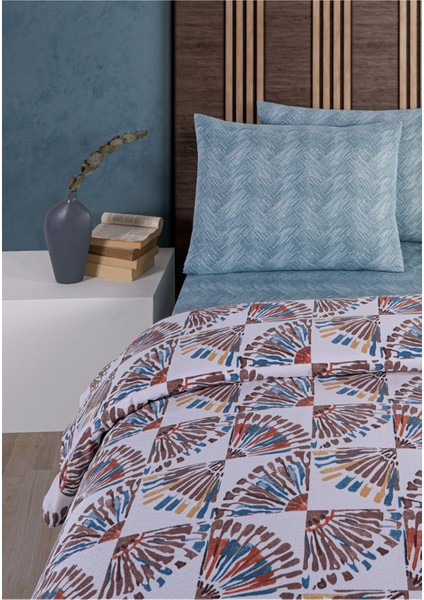 Soren Tek Kişilik Pike Takımı 160X230 cm Orient Mavi Kahve fiyatları