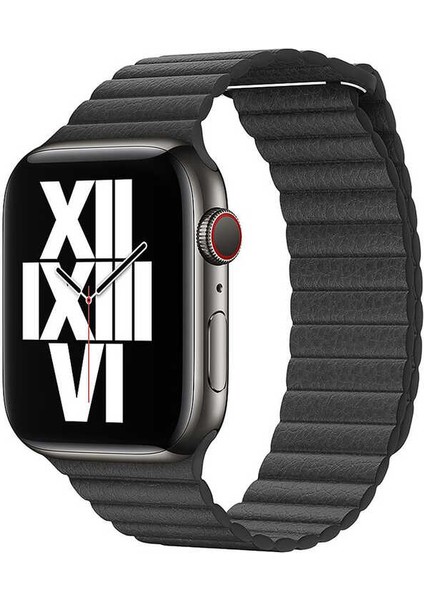 Watch 38MM Uyumlu Krd-09 Deri Lop Kordon Zore - SIYAH-8680436569399-NOİR35170