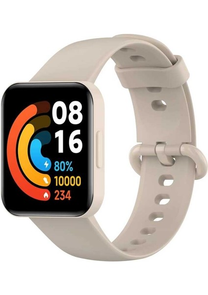 Xiaomi Redmi Watch 2 Lite Uyumlu Klasik Kordon Zore - KREM-8680436587751-NOİR74853