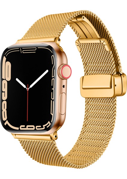 Watch 7 41MM Uyumlu Krd-85 Metal Kordon Zore - GOLD-8680436693698-NOİR91467
