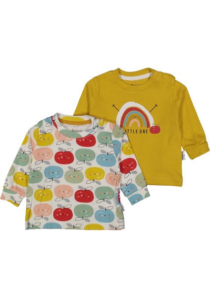 Erkek 6/18 Ay Little One Elma Baskılı 2li Sweat