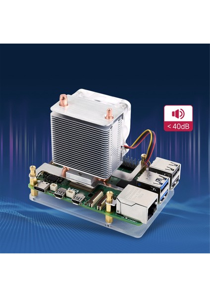 Ice Cpu Kulesi Soğutma Fanı Dikey Pi 5 Soğutucu U-Şekilli Bakır Boru Kanatları Rgb (Yurt Dışından)